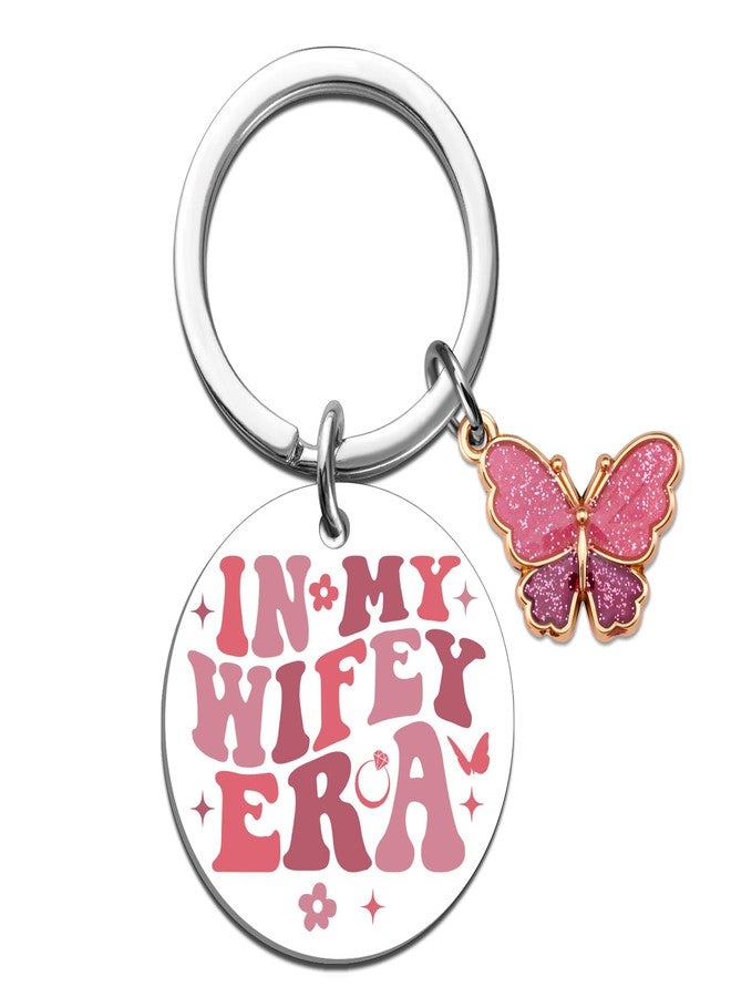 MOEXUKO Bachelorette Gifts for Bride Bridal Shower Gifts for Bride Wedding Shower Keychain Wedding Gift for Wife Wifey Gift from Husband Birthday Anniversary Christmas Valentines In My Wifey Era Keyring - Image 1